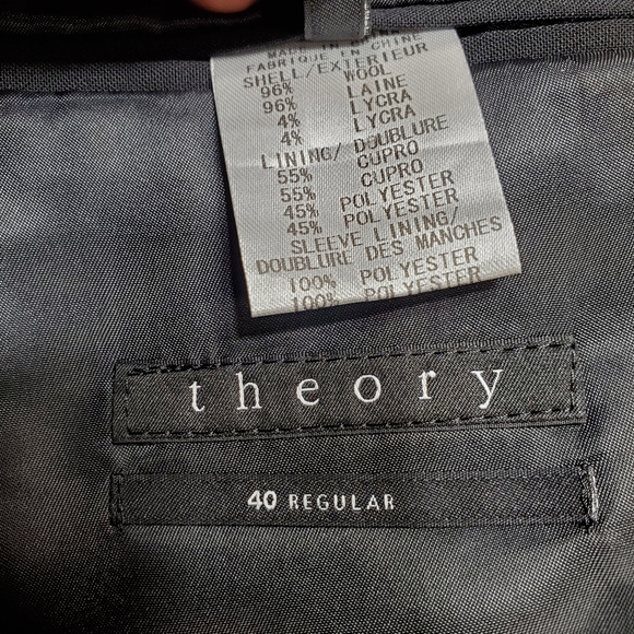 Theory men’s 40R black suit coat - Picture 9 of 11
